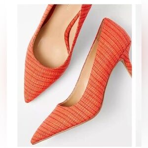NEW ANN TAYLOR Mae pump orange red sz 6.5